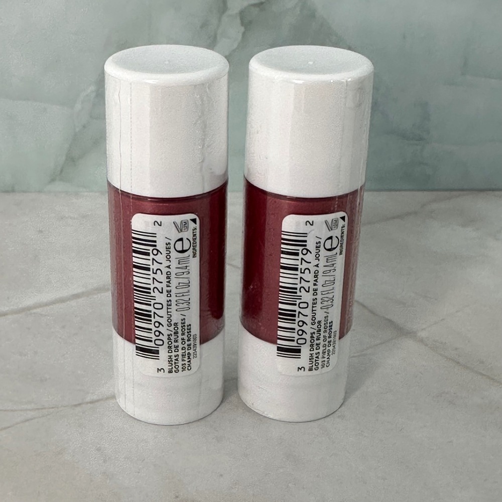 Revlon Glimmer Blush Drops 2pc 101 Field of Roses Liquid Blush New Makeup Glam - Picture 2 of 4